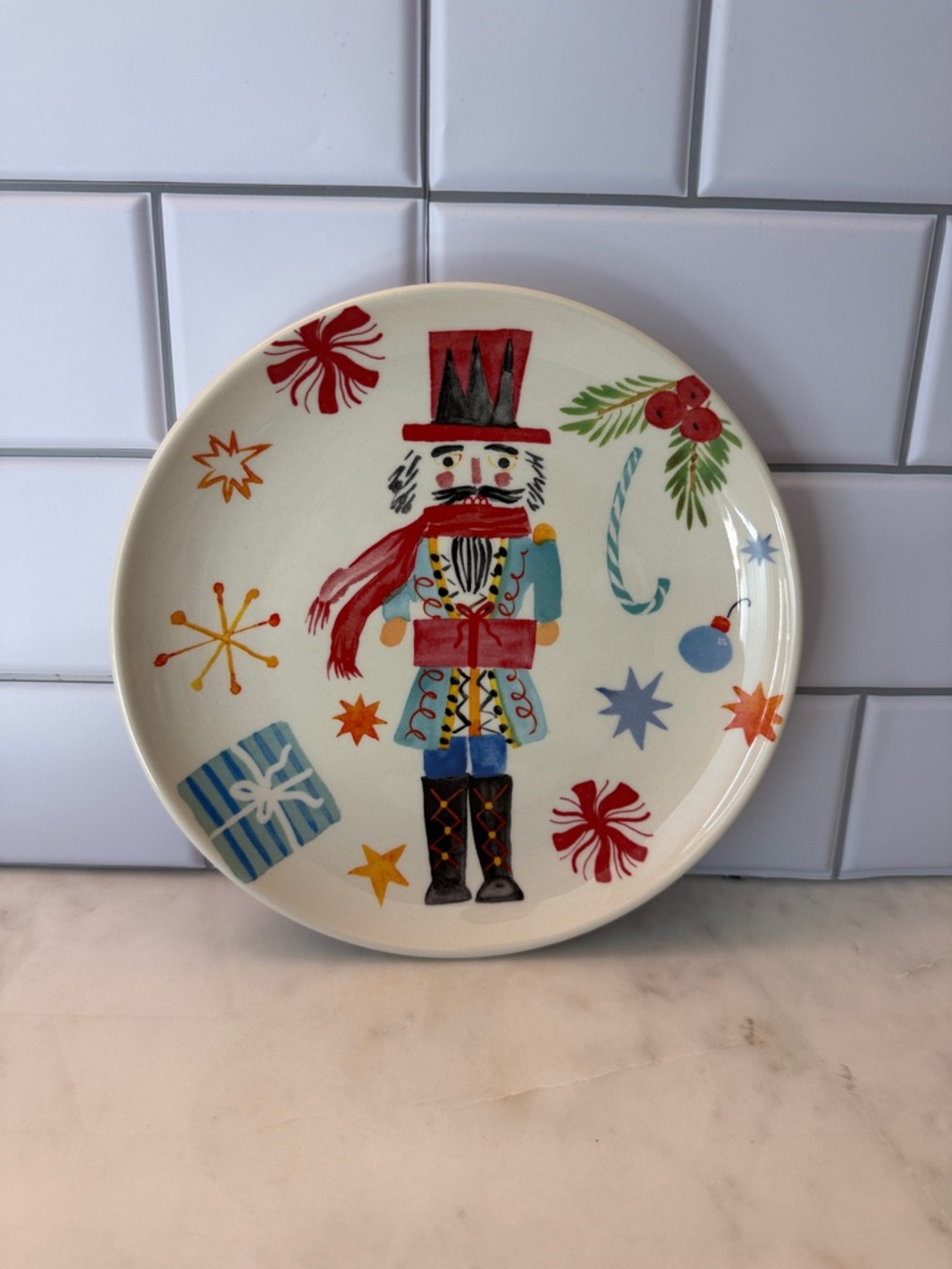 Holiday Nutcracker Decorative Plate - Multi Color 8 in Diameter
